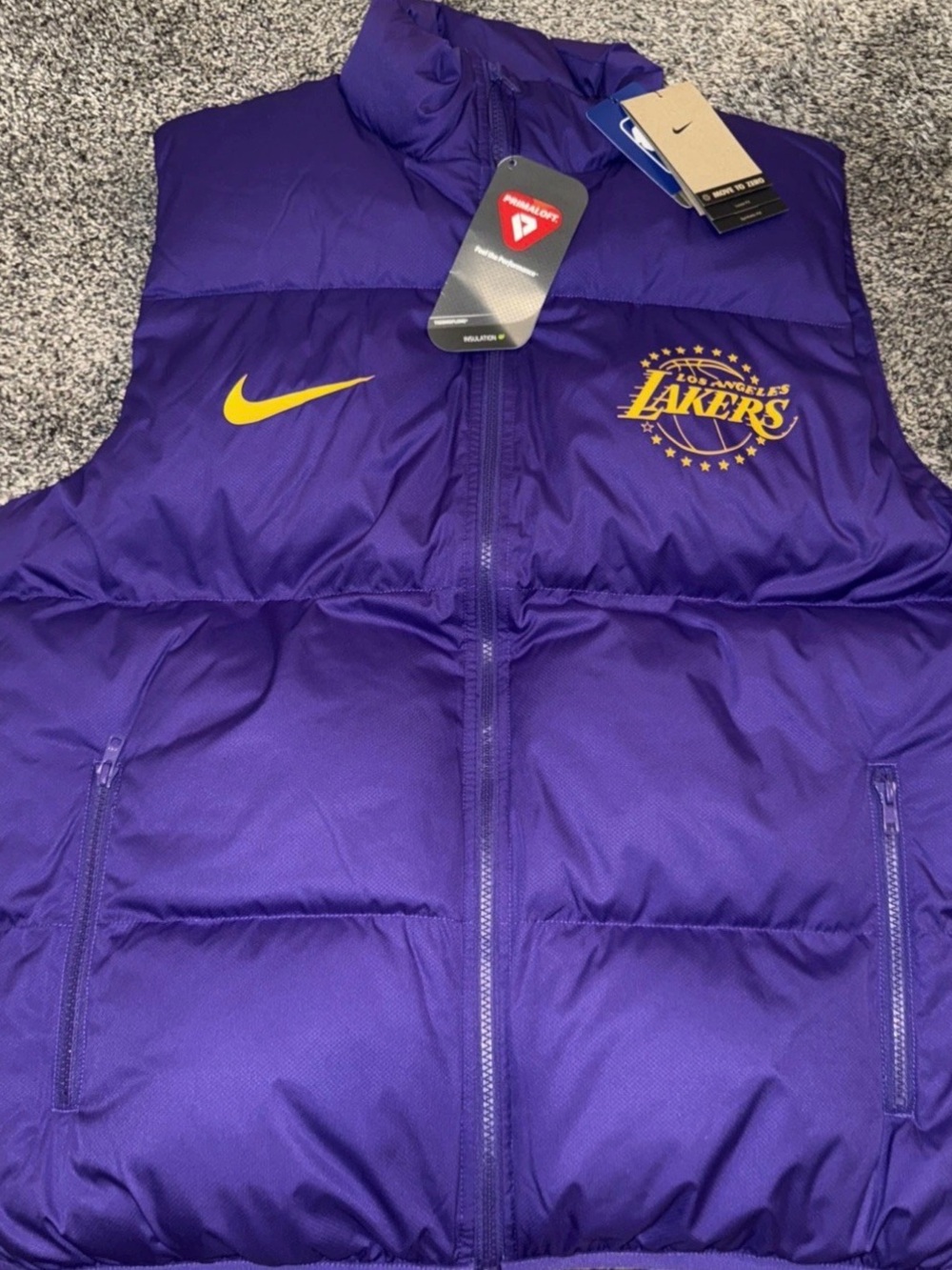 New Nike Los Angeles Lakers City Edition Men's NBA Puffer Vest Size Medium M